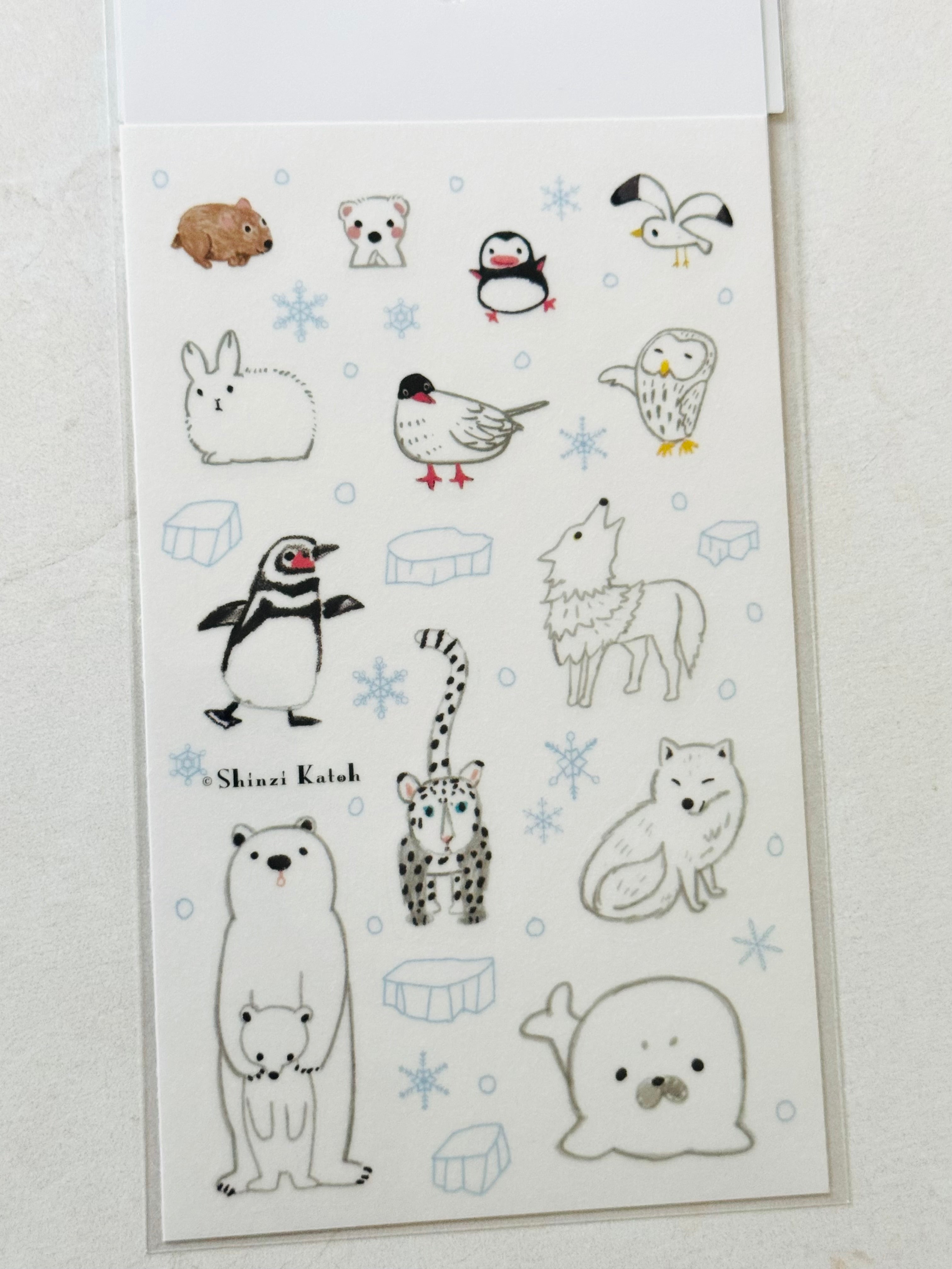[SEAL-DO] Shinzi Katoh x Kira Kira Hologram Layer sticker sheet: Animals in Snow and Ice