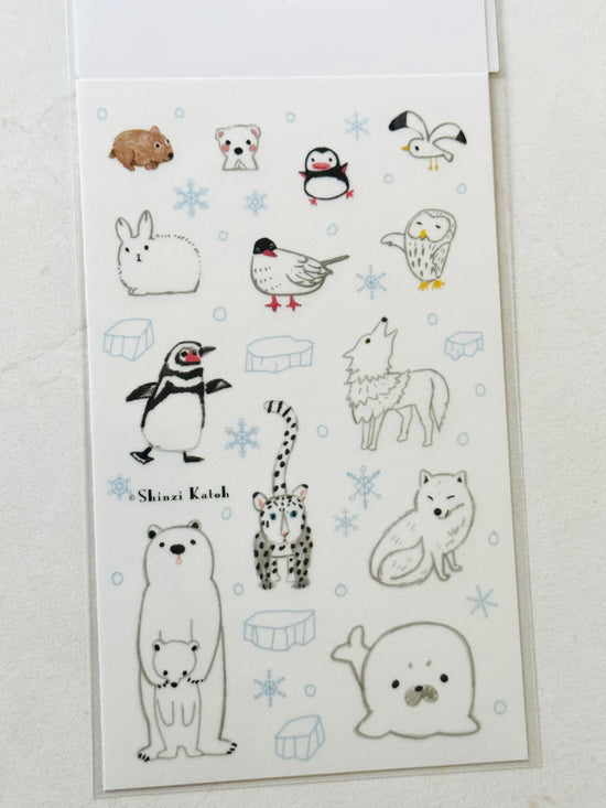 [SEAL-DO] Shinzi Katoh x Kira Kira Hologram Layer sticker sheet: Animals in Snow and Ice