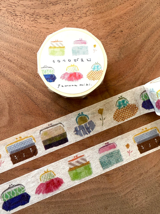 [Miki Tamura] Gamaguchi Purse 👛 washi tape