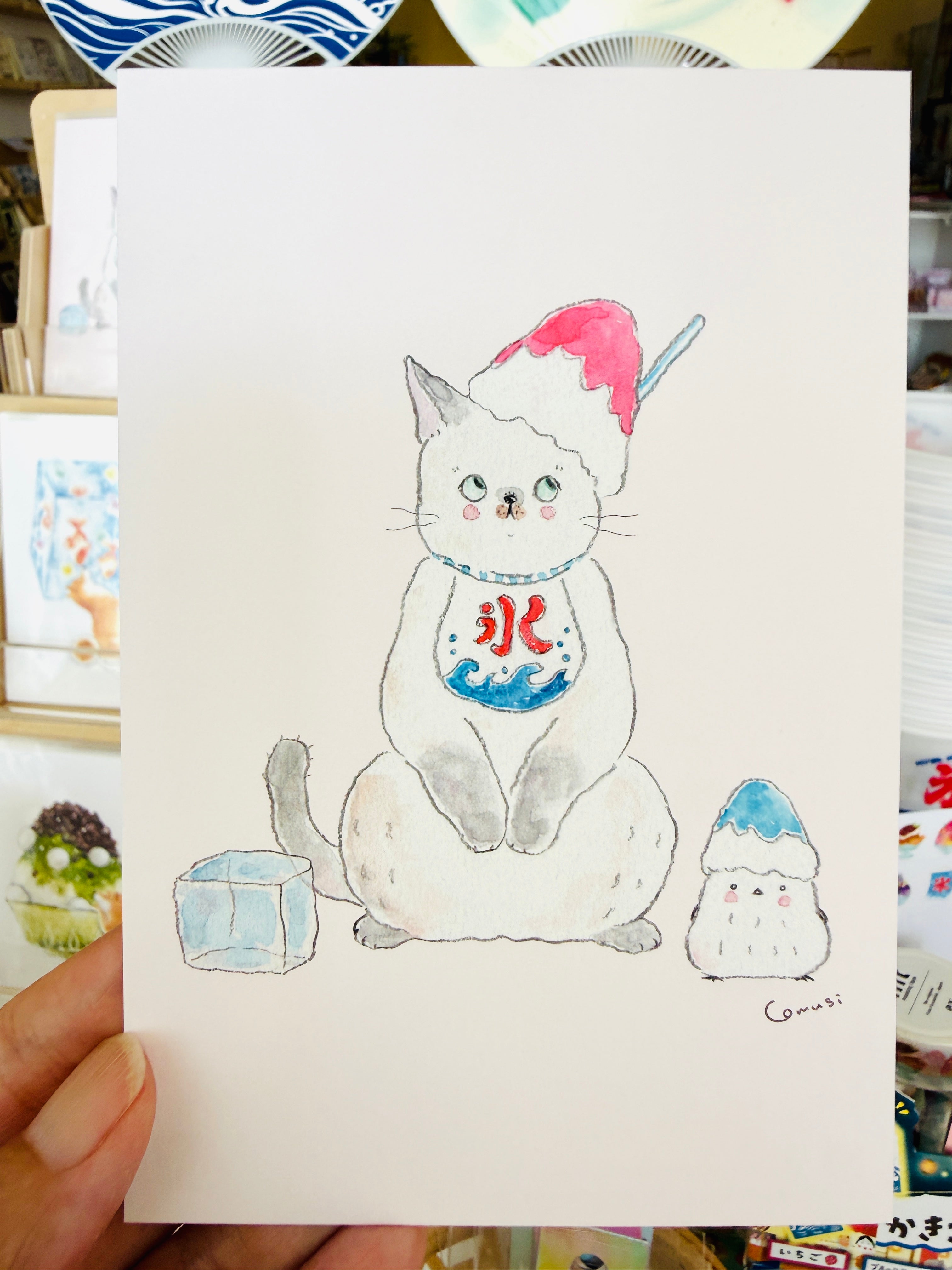[TOCORO COMUGI] Oops! Ice Nyanko postcard