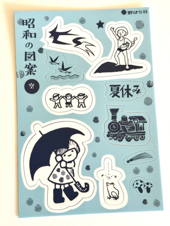 [Nobarasha] Nostalgic Pale Blue sticker sheet