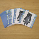 [4legs] Black Cat & Purple Eye African Daisy memo