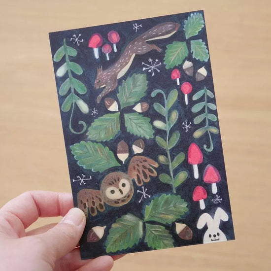 [4legs] Mushroom Forest postcard