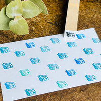 [RiraRira Hanko] Newspaper mini rubber stamp