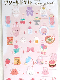[Kamio] To Make Cooking series • Cherry Pink sticker sheet {no restock}