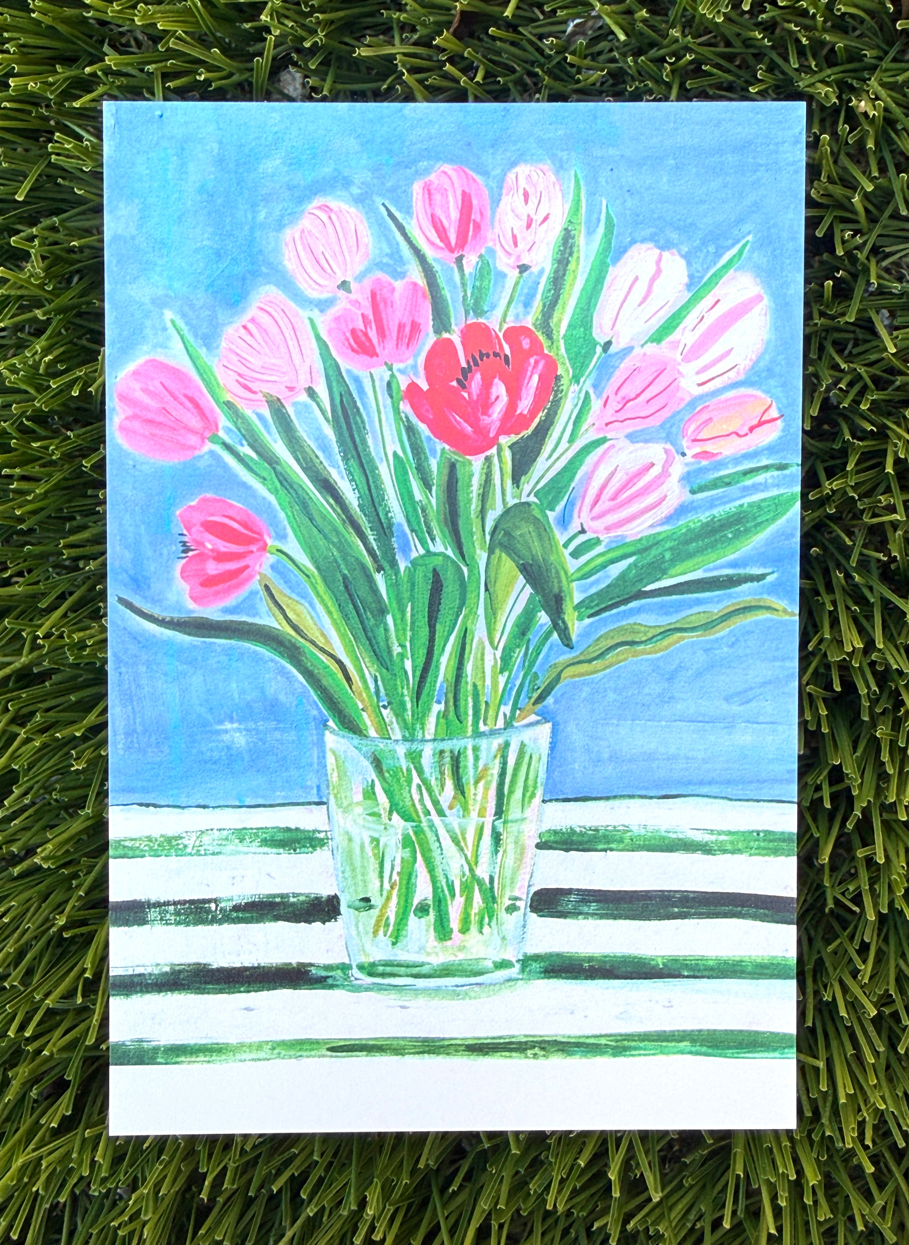 [Yuh Takahashi] Pink Tulips postcard