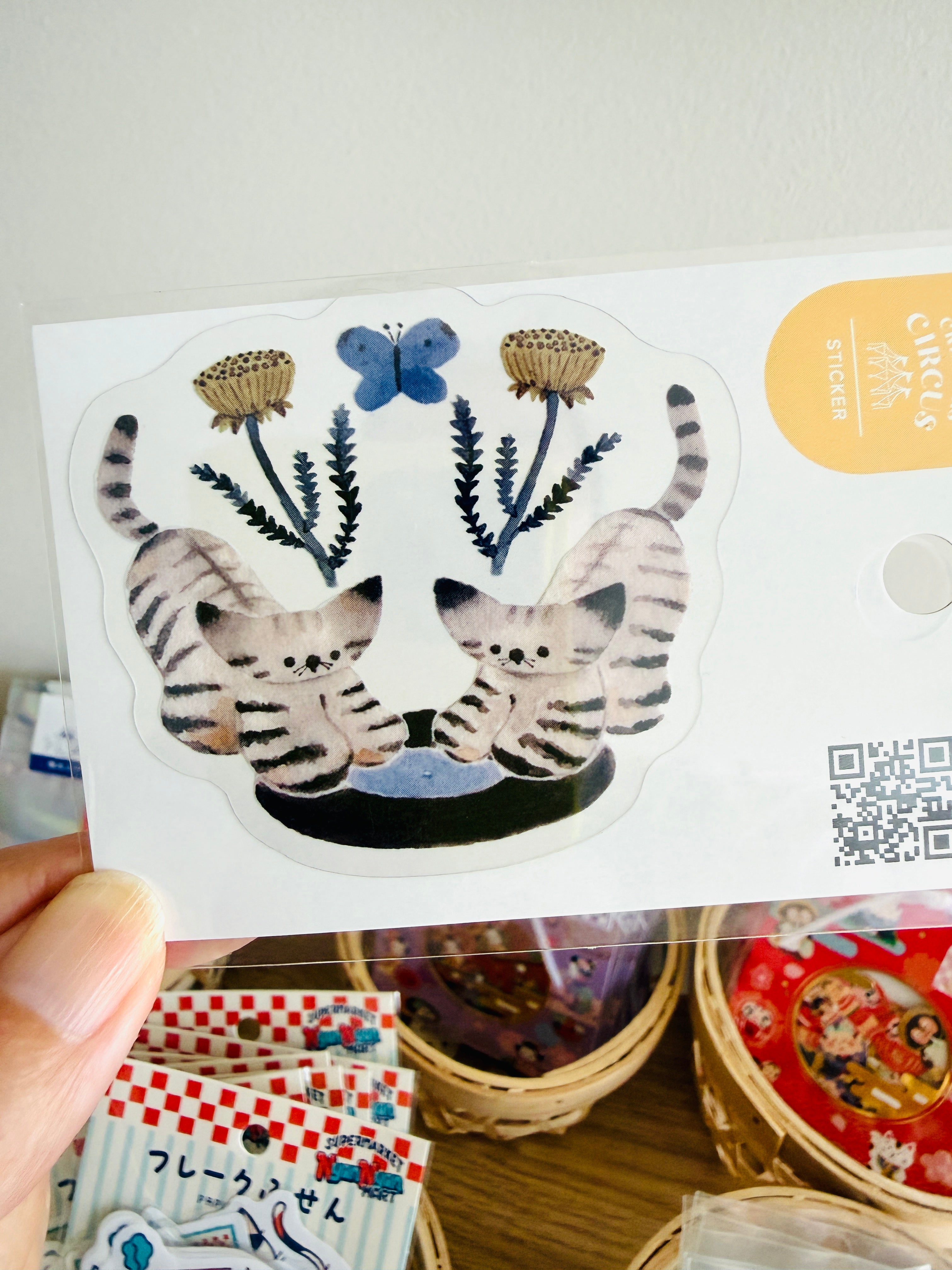 [Ayako Yamamoto] Frontier Creators Circus x Twin Cats sticker decal