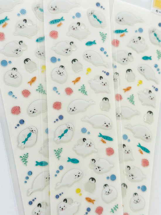 [NB] Besties: Seal & Penguin sticker sheet
