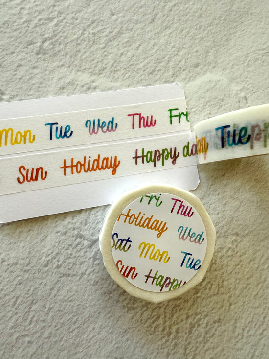 [Bechori] Days of the Week washi tape