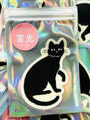 [GreenFlash] 🐈‍⬛ Kuroneko • Black Cat Glow in the Dark decal sticker