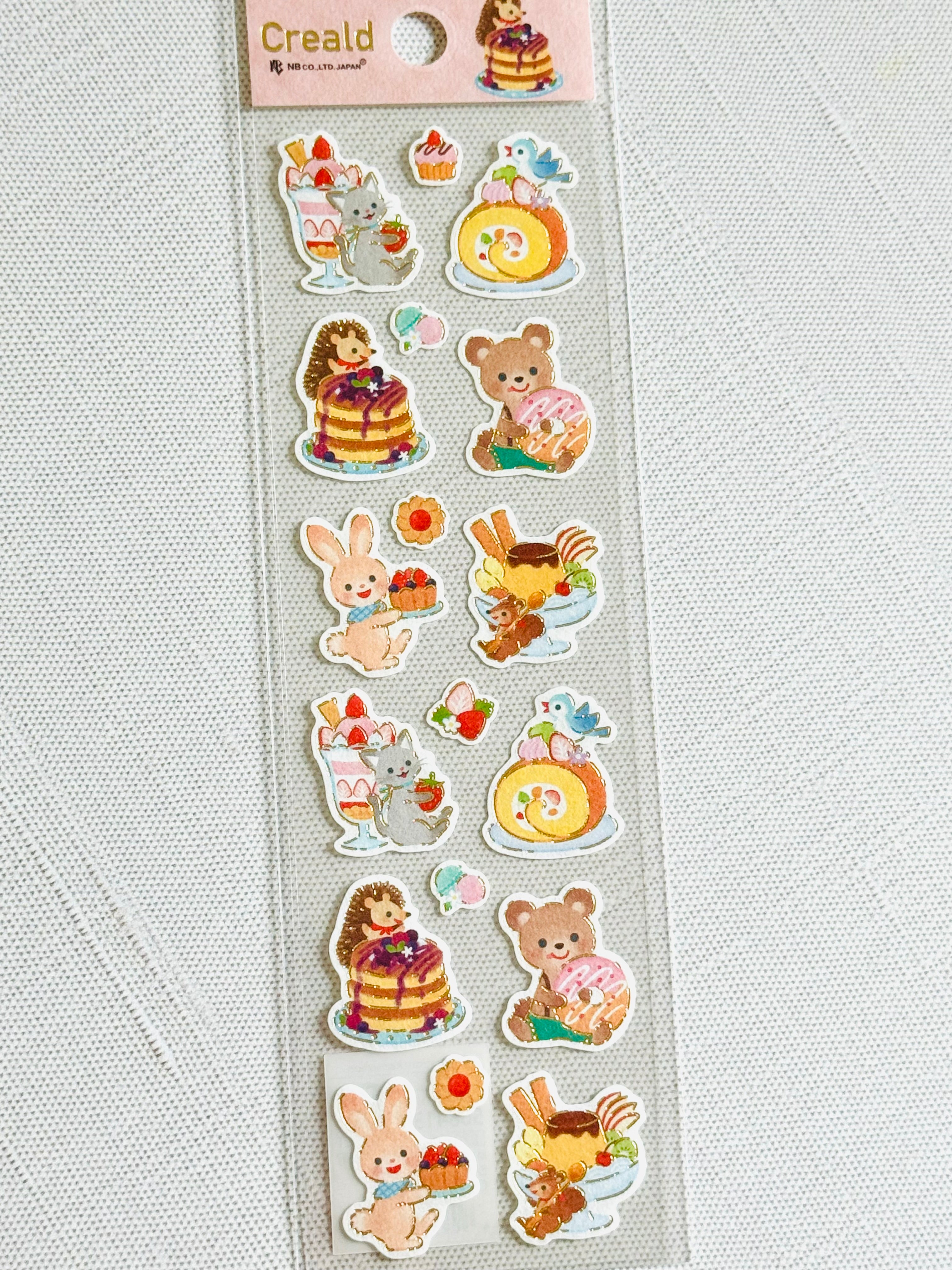 [NB] Animal Dessert Time sticker sheet