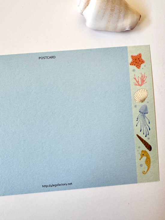[4legs] Seashell Cat postcard