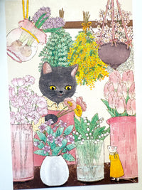 [Akane Kotoko] Cat Flower Shop in Spring postcard