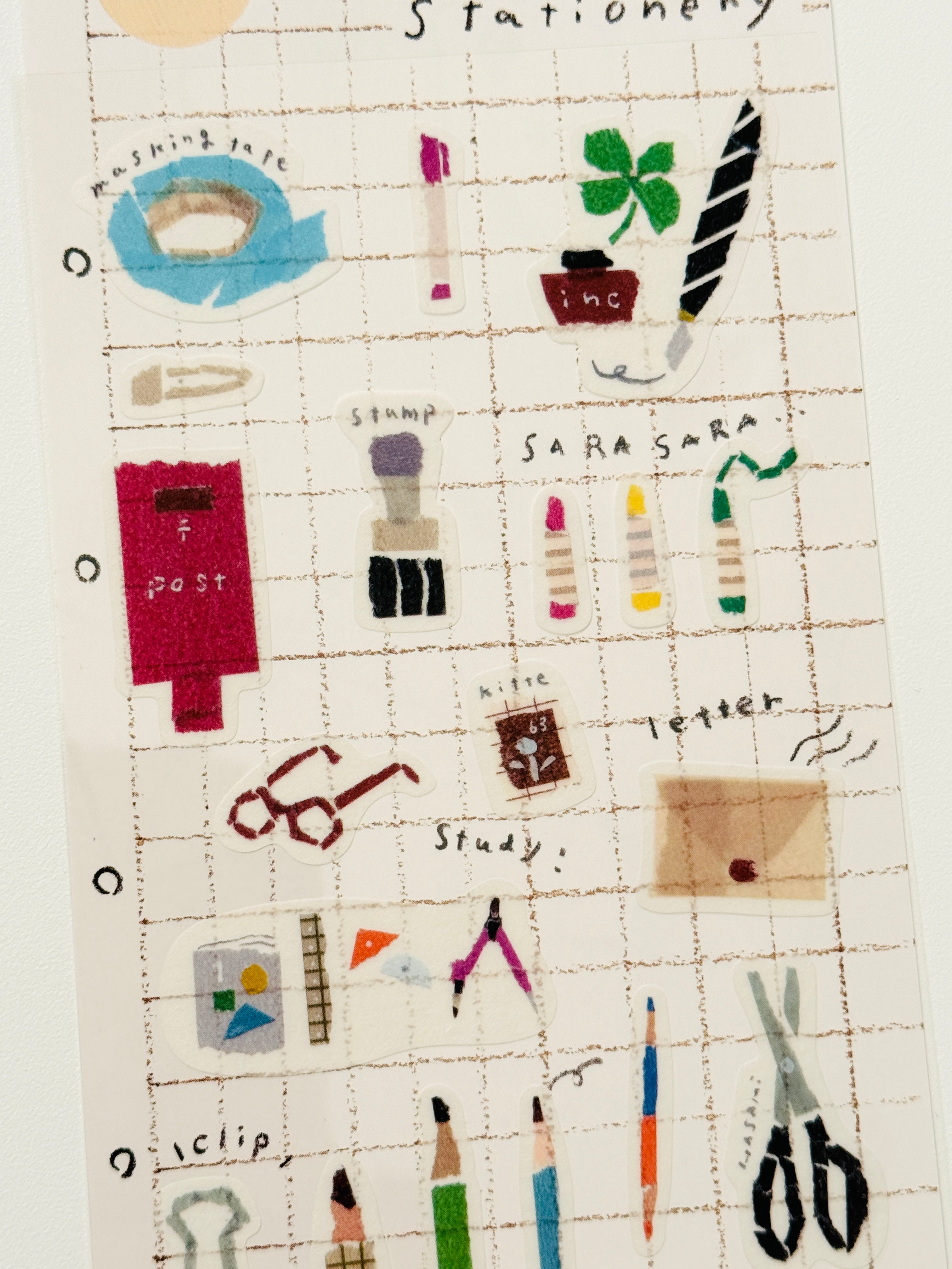 [Miki Tamura] SAIEN x Stationery sticker sheet
