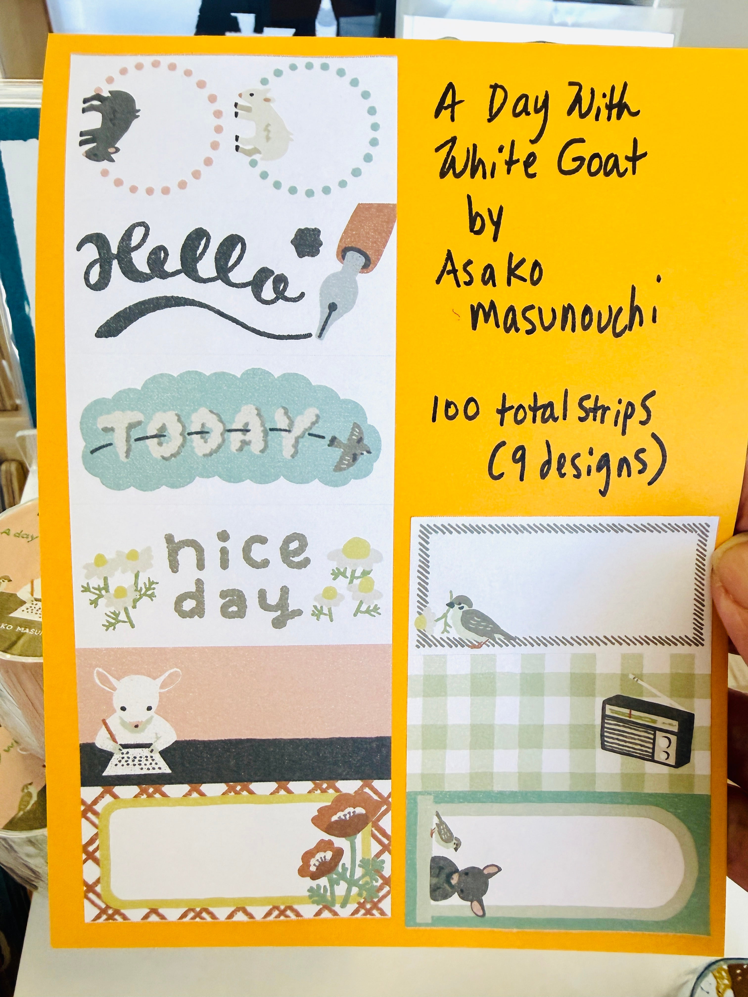 [Tegamisha] Asako Masunouchi · A Day with a White Goat Jumbo Sticky Note Roll