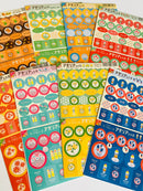 [Ryu-Ryu] Aderia Retro Glassware collaboration sticker sheet