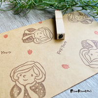 [RiraRira Hanko] Strawberry mini rubber stamp (restock late Dec)