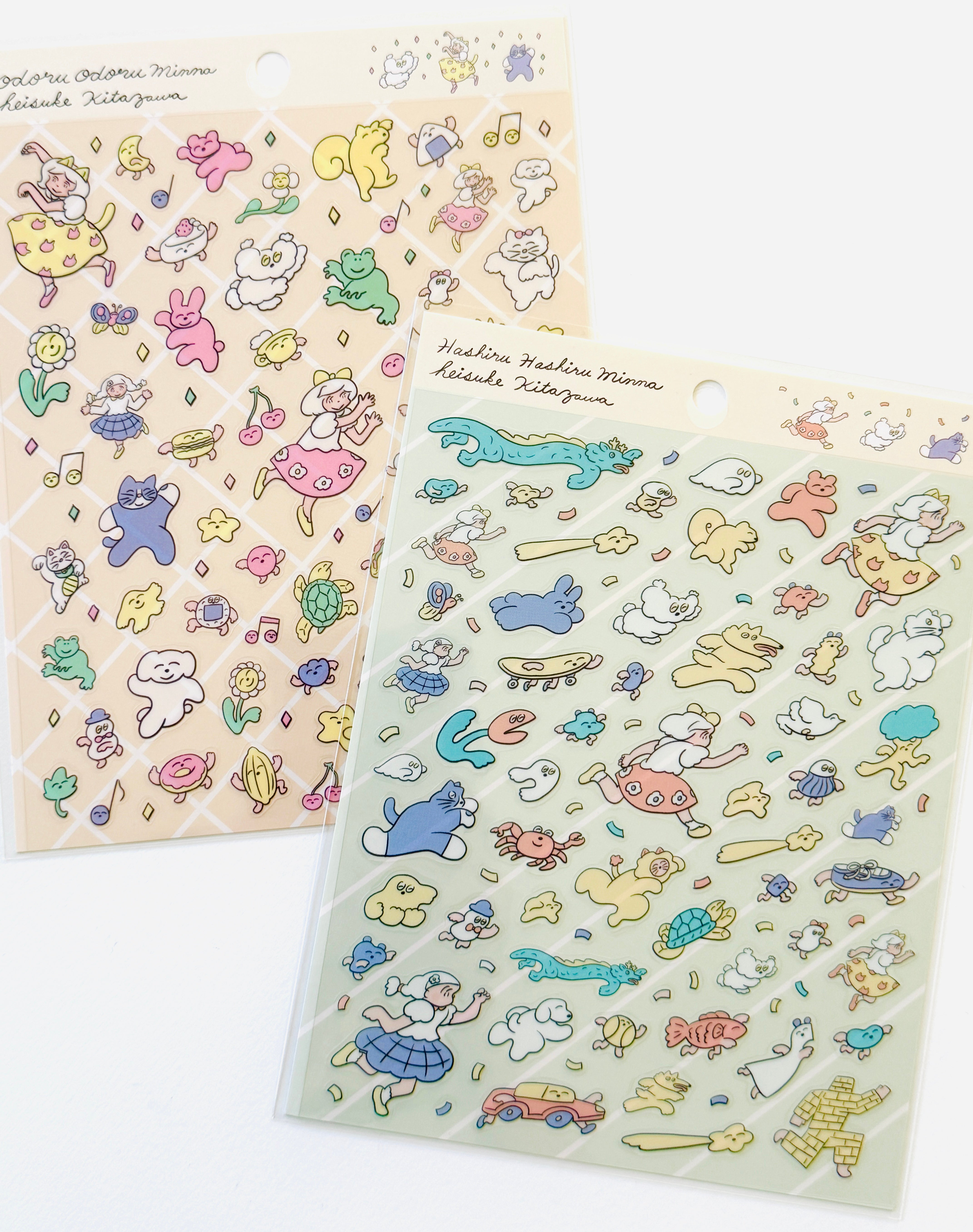 [Heisuke Kitazawa] cozyca x Run, Run Everyone sticker sheet