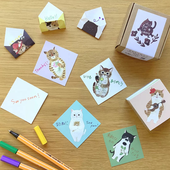 [4legs] "For Cat Lovers" Miniature Loose Memo Set in Box