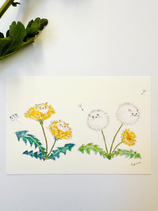[TOCORO COMUGI] Dandelion Nyanpopo postcard