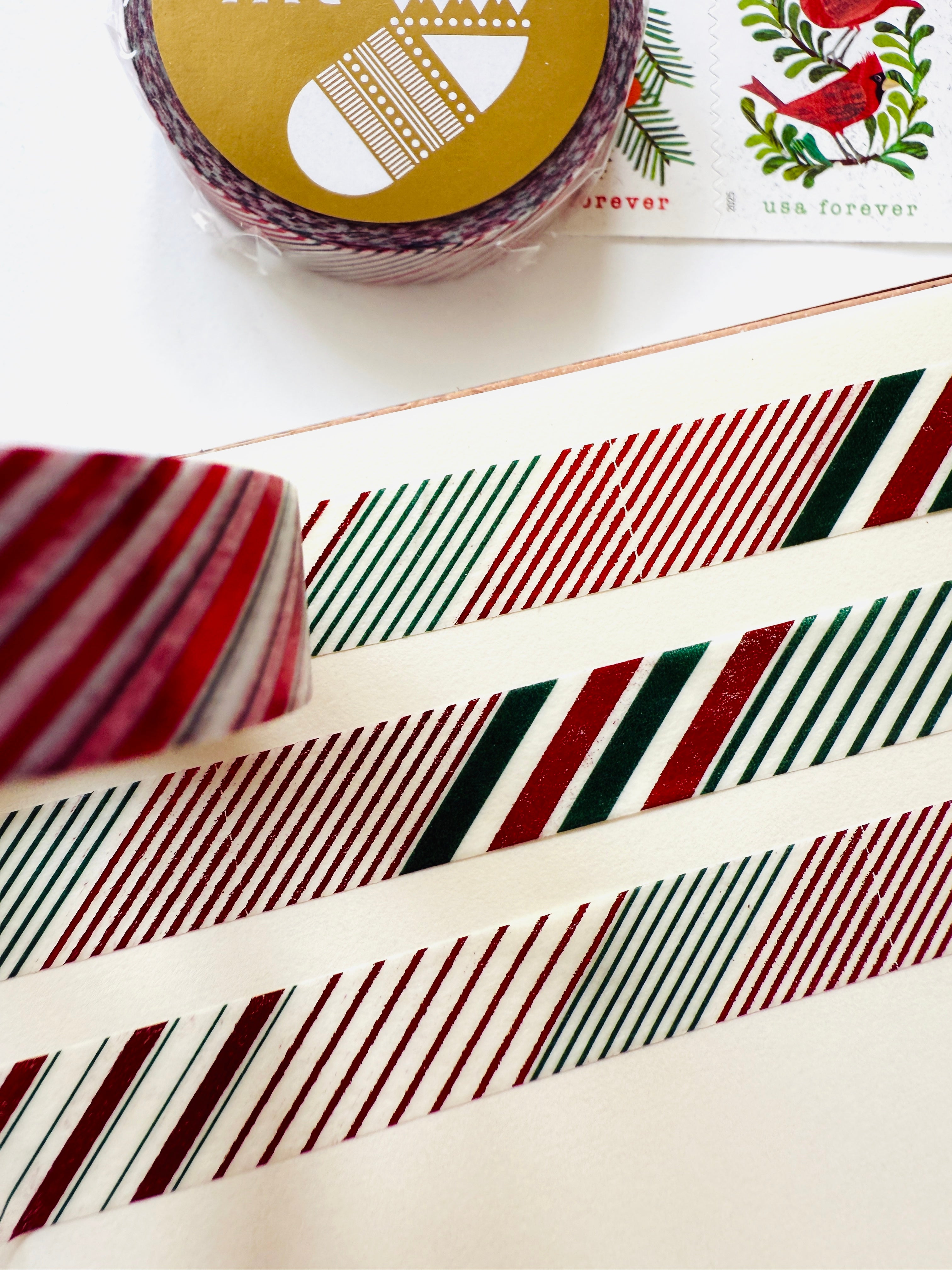 [mt] Merry Christmas Color Stripe slim washi tape