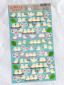 [Ryu-Ryu] Shimaenaga • Long Tailed Tit Birdie Circle Seals sticker sheet