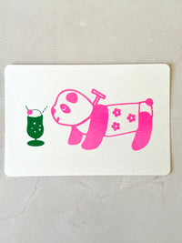 [Panda factory] Panda and Melon Soda postcard