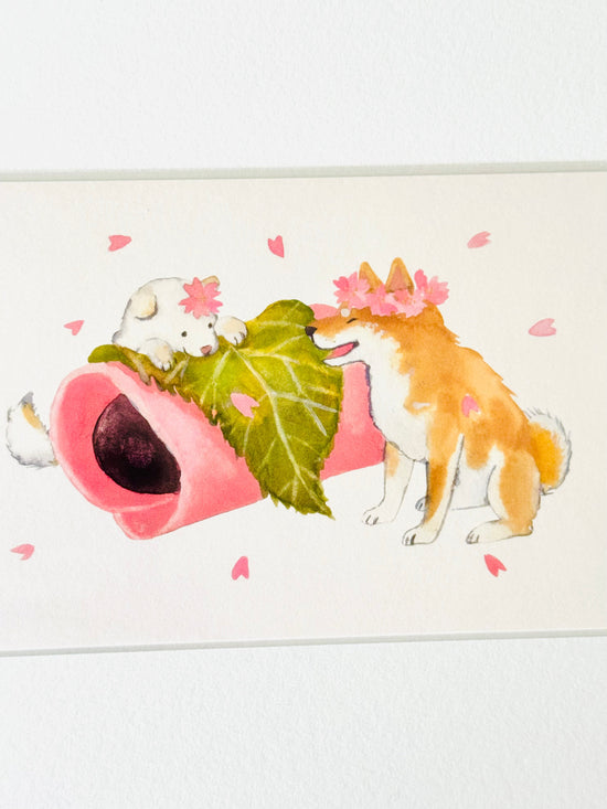 [Natsuka Murata] Shiba Spring Oyatsu series: Kento Sakura Mochi postcard