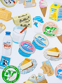 [Greeting Life] Dairy 🥛 Delivery Box flake stickers