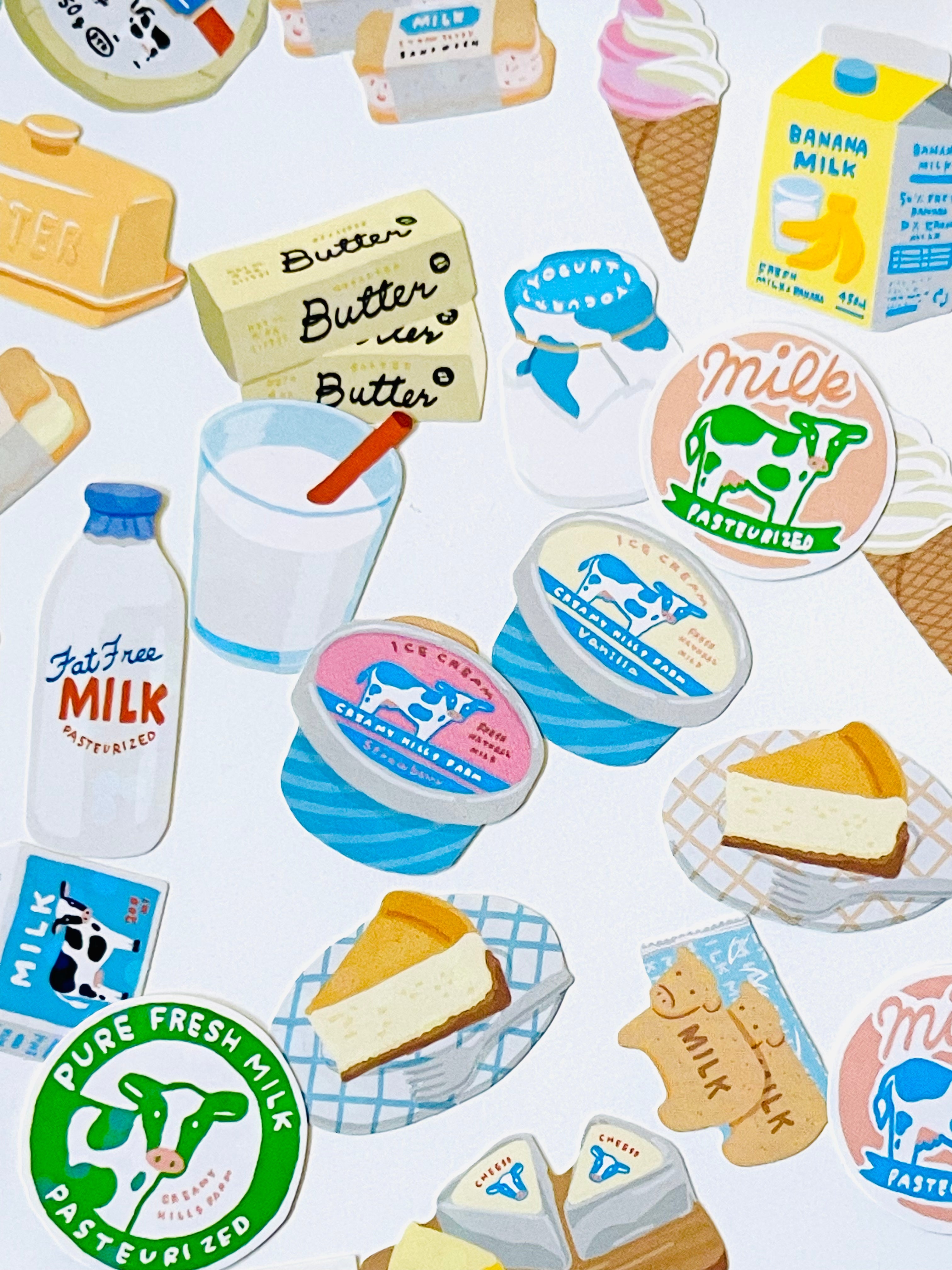 [Greeting Life] Dairy 🥛 Delivery Box flake stickers