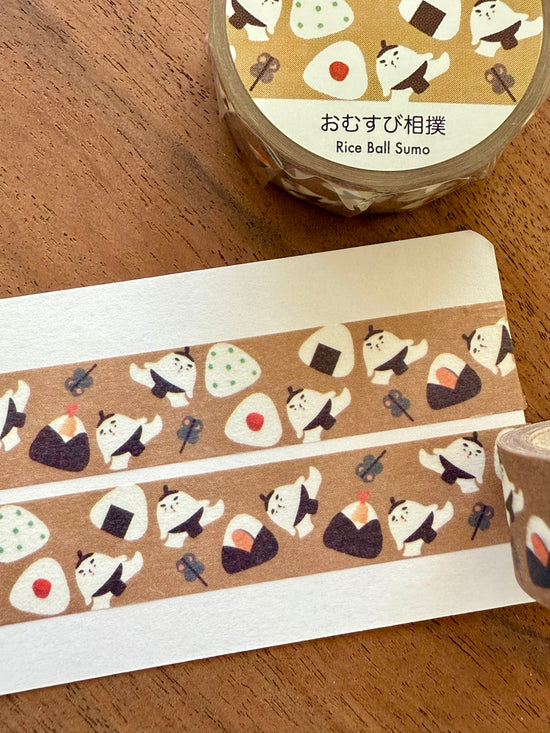 [SAIEN] Rice ball Sumo washi tape