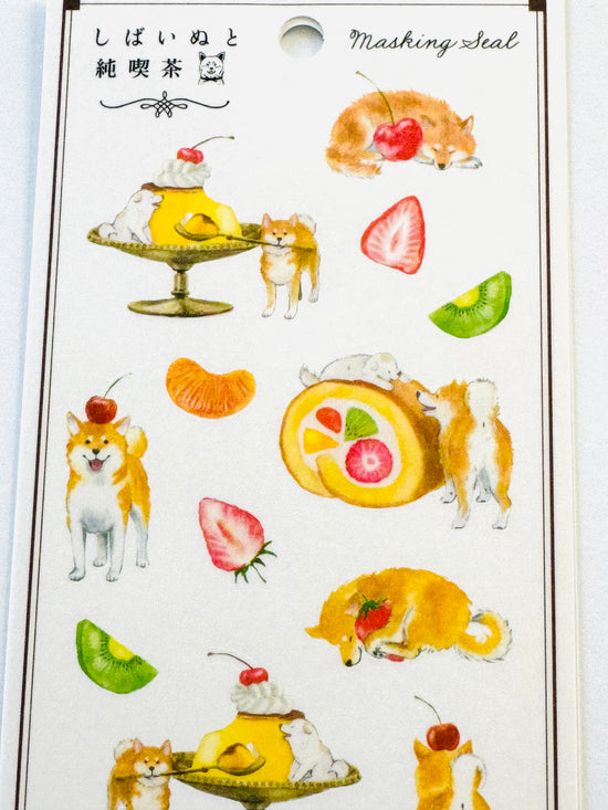 [Natsuka Murata] Shiba Cafe: Roll Cake and Purin sticker sheet