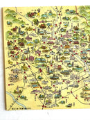 [Nobarasha] Retro Picture Map Jumbo postcard • Kyoto (1956)