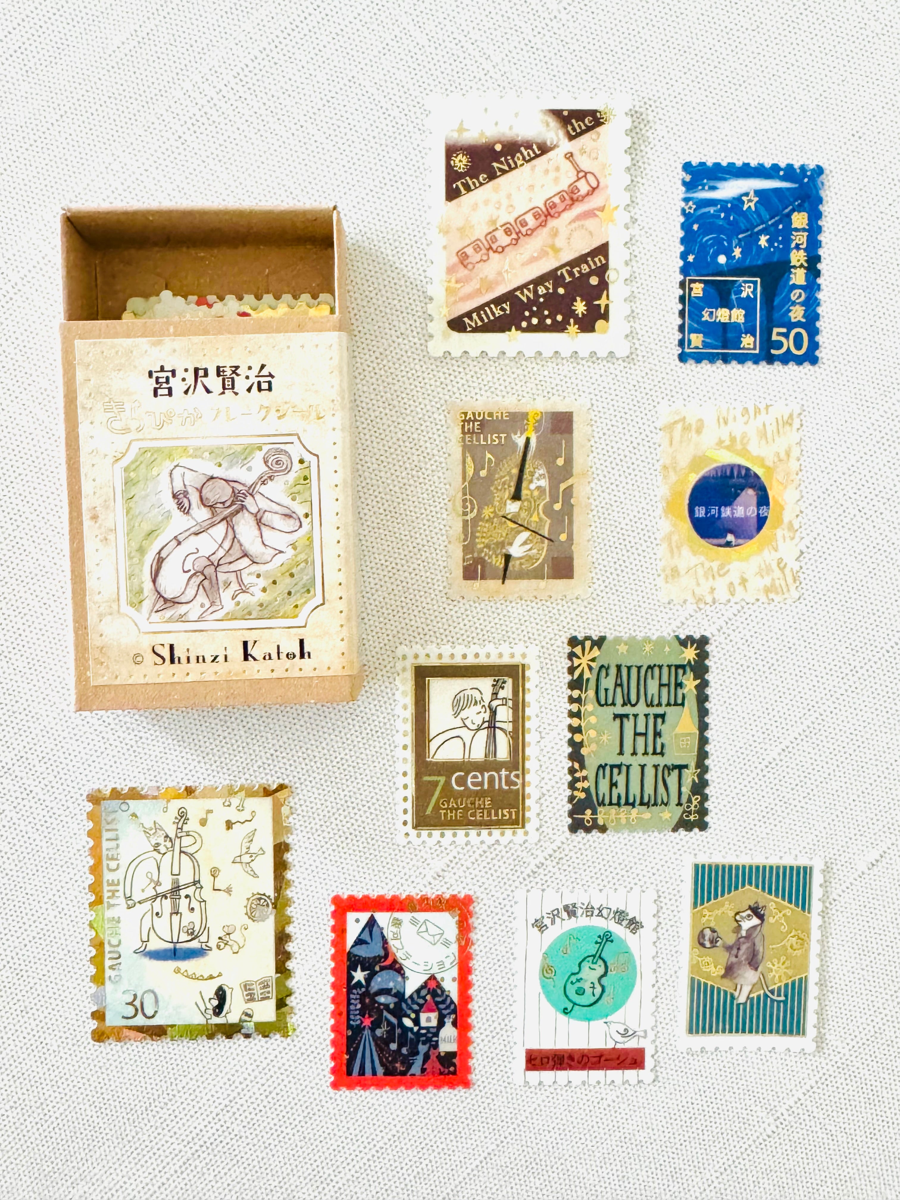 [SEAL-DO] Shinzi Katoh x Kenji Miyazawa: "Gauche the Cellist" box flake stickers