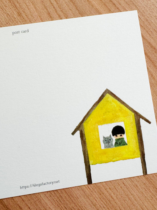 [4legs] Me, Waiting postcard