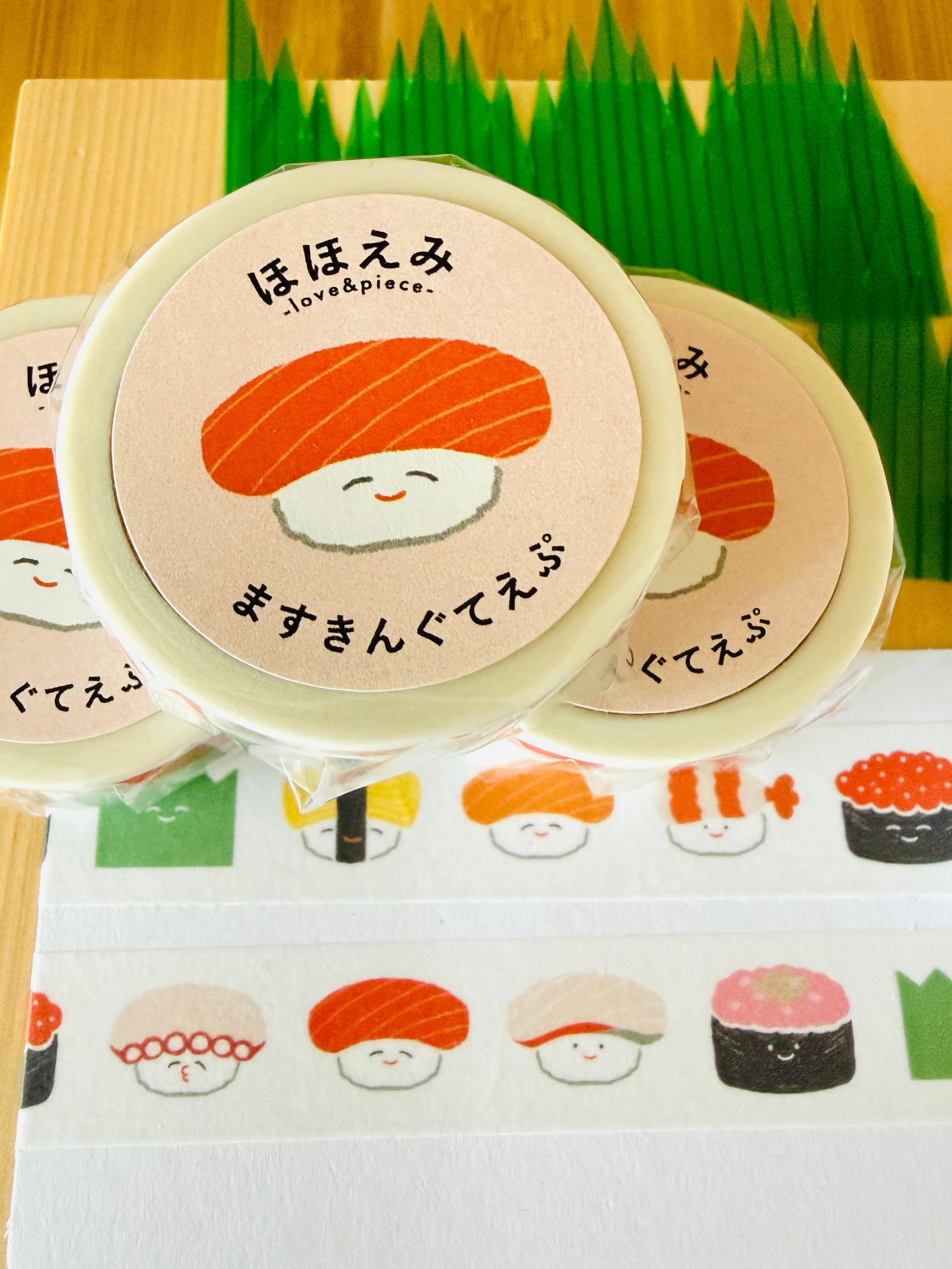[World Craft] Hohoemi • Happy Sushi 🍣 washi tape