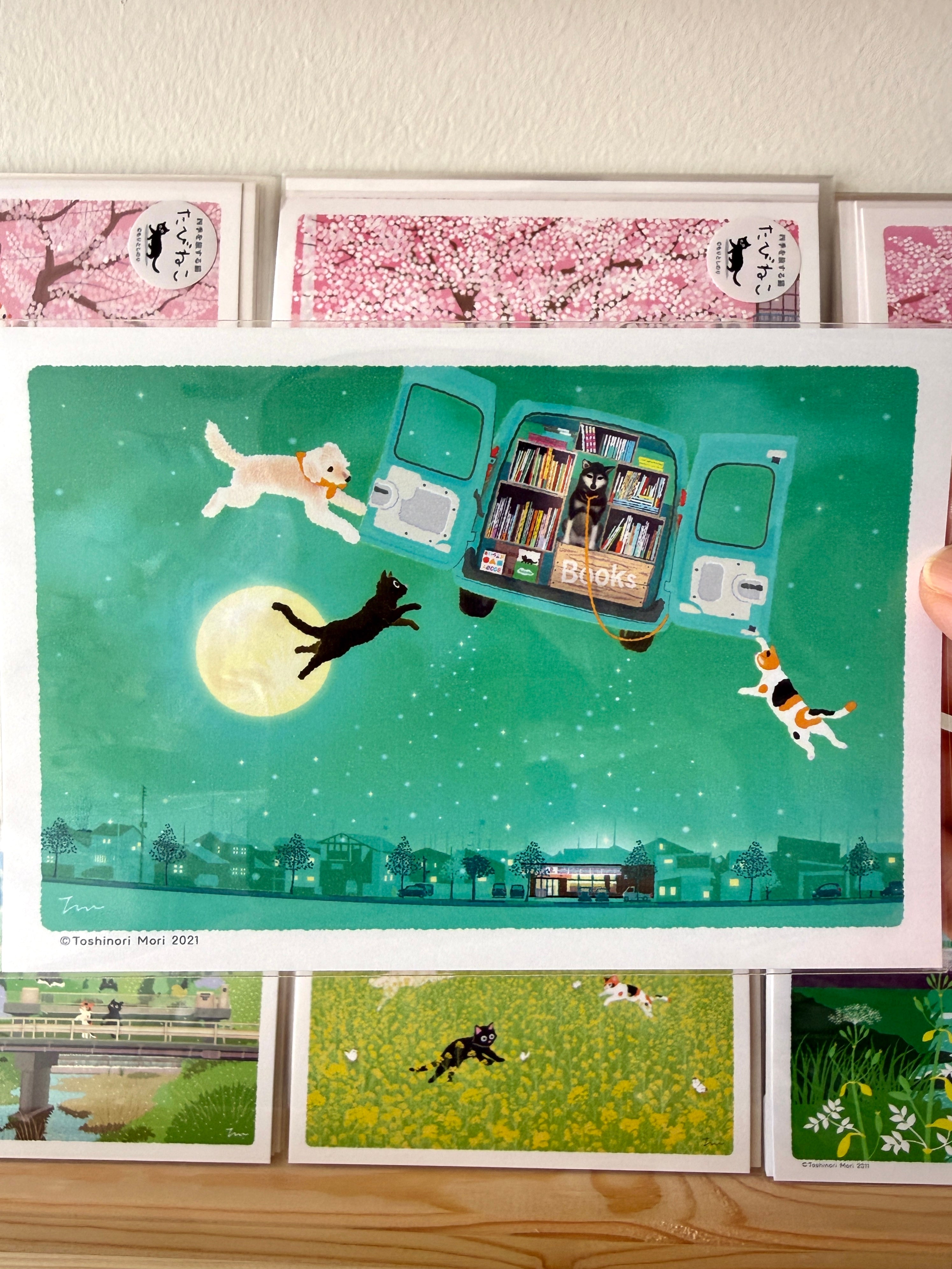 [Tabineko] Original Exclusive: Moonlight Rendevous postcard x Toshinori Mori