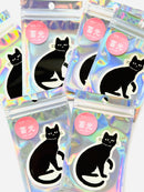 [GreenFlash] 🐈‍⬛ Kuroneko • Black Cat Glow in the Dark decal sticker