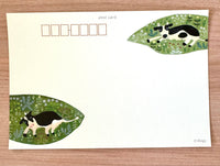 [4legs] Cow Grassland postcard