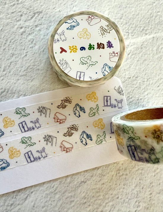 [forme] Japan Public Bathhouse Tour series: Yutonamisha “Bath Rules” washi tape