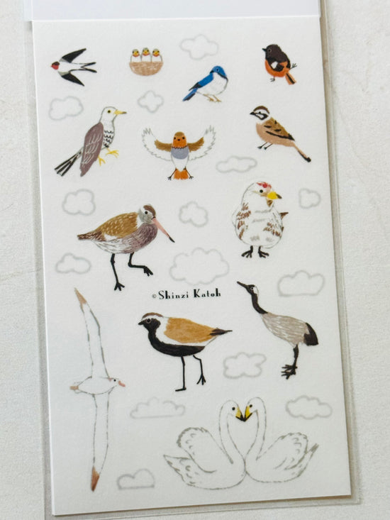 [SEAL-DO] Shinzi Katoh x Kira Kira Hologram Layer sticker sheet: Aurora Borealis Magic Hour • Migratory Birds of the World