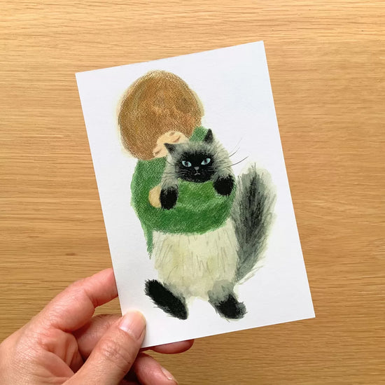 [4legs] Me and My Cat postcard