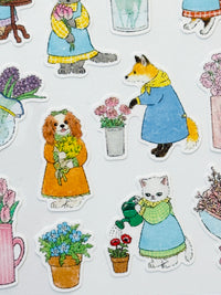 [Akane Kotoko] Cat Flower Shop in Spring sticker sheet
