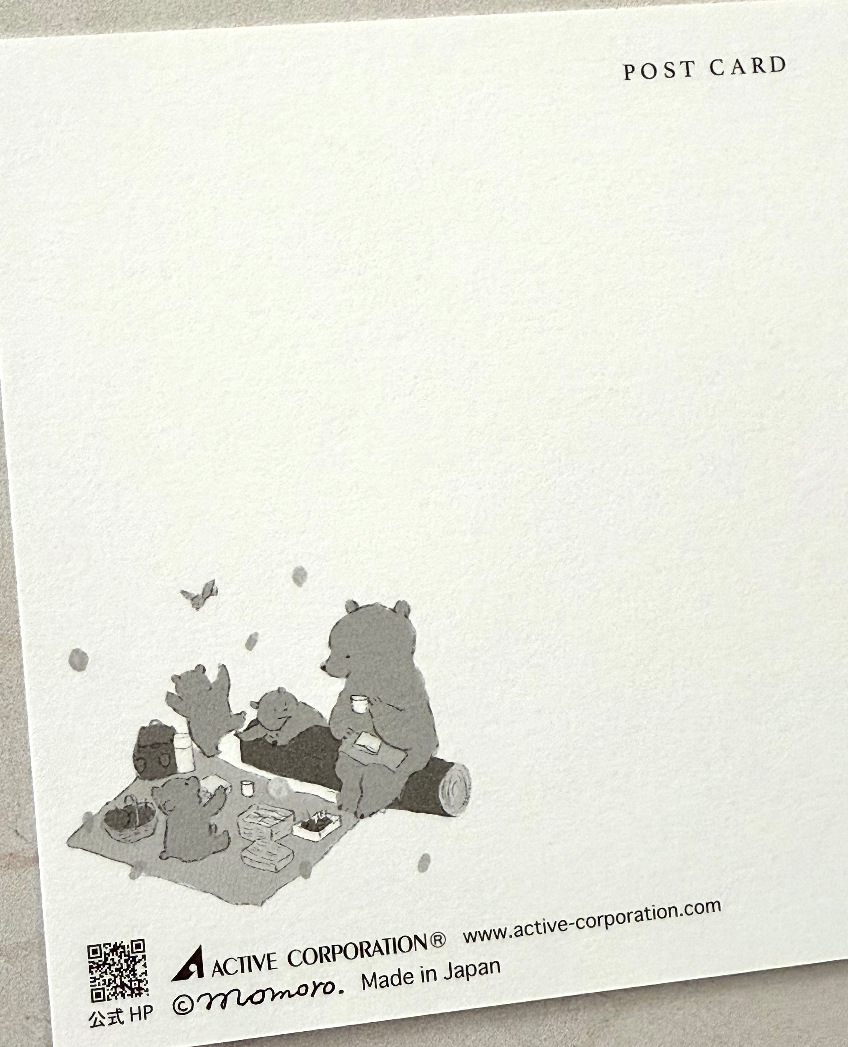 [Active] Bear’s Hanami Picnic x Momoro postcard