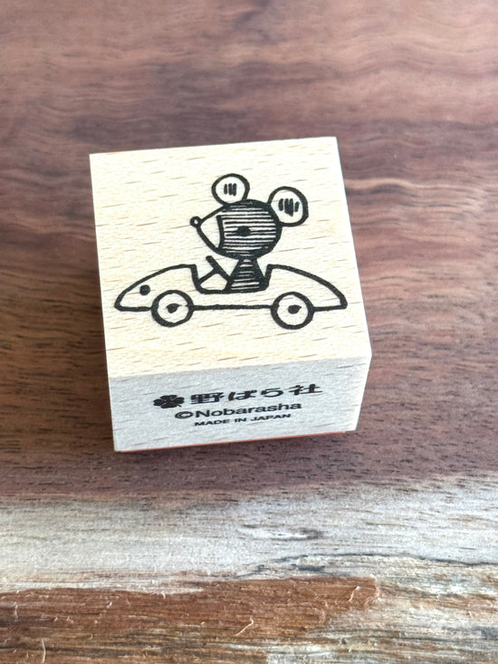 [Nobarasha] Mouse Car Hanko rubber stamp