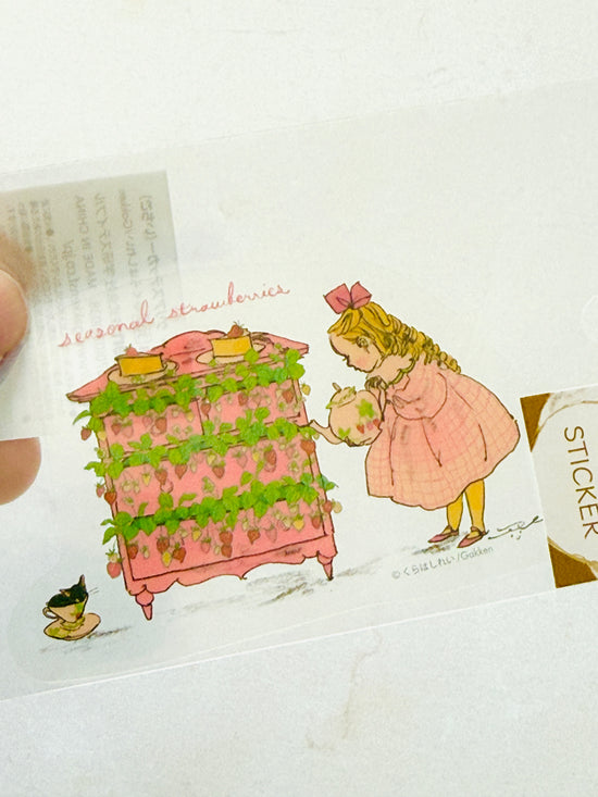 [Kurahashi Rei] Strawberries clear sticker (no restock)