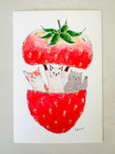 [tocorocomugi] Strawberry Surprise postcard