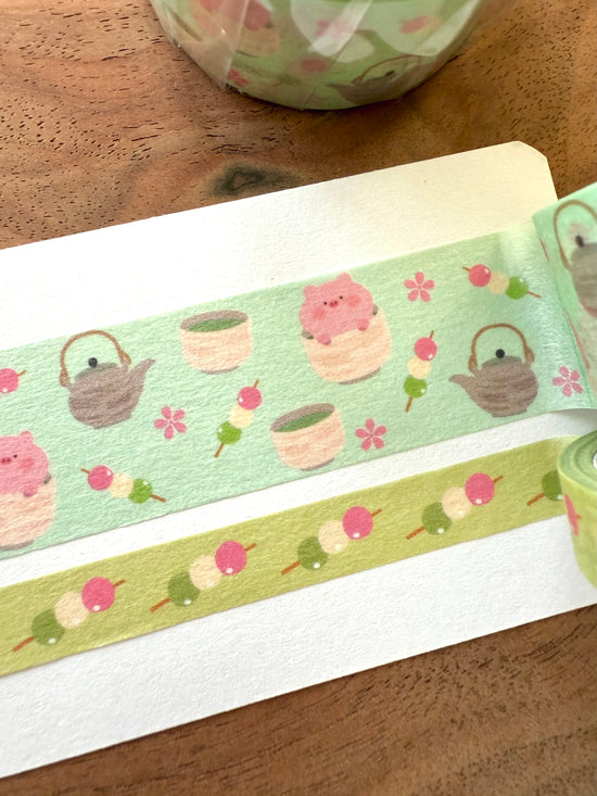 [SAIEN] Teacup Animals • Little Pig Tea Ceremony washi tape