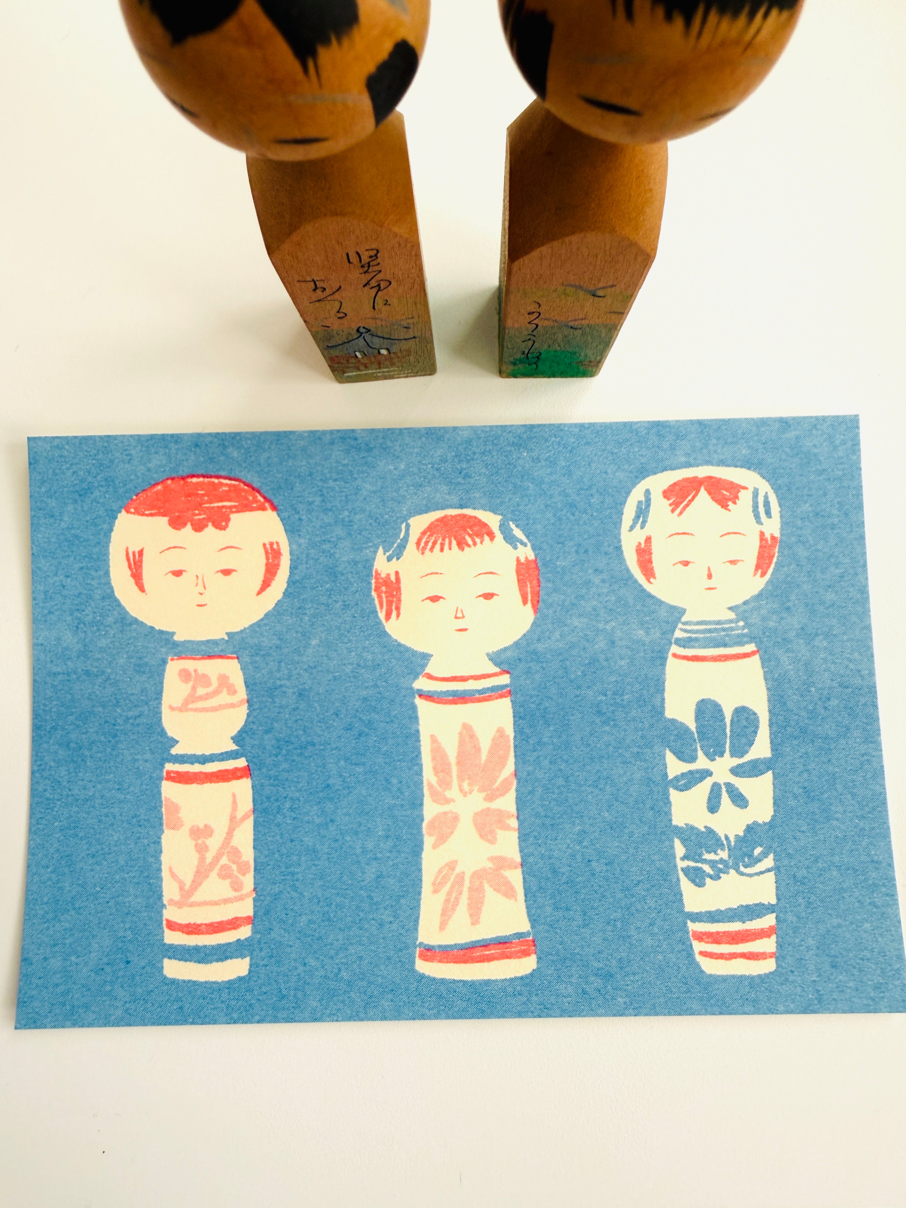 [Tsubame Books] Kokeshi Dolls postcard