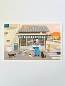 [Tabineko] Cat Town Fresh Fish Store (2021) postcard x Toshinori Mori